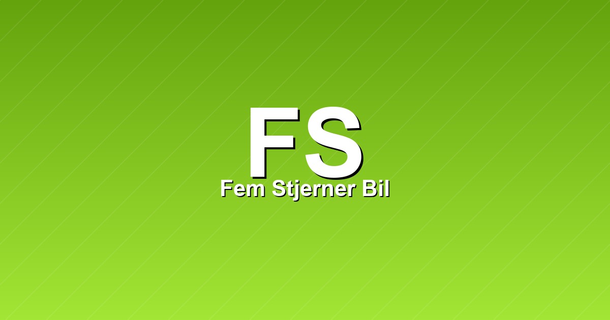 Fem Stjerner Bil – bilde av verkstedet