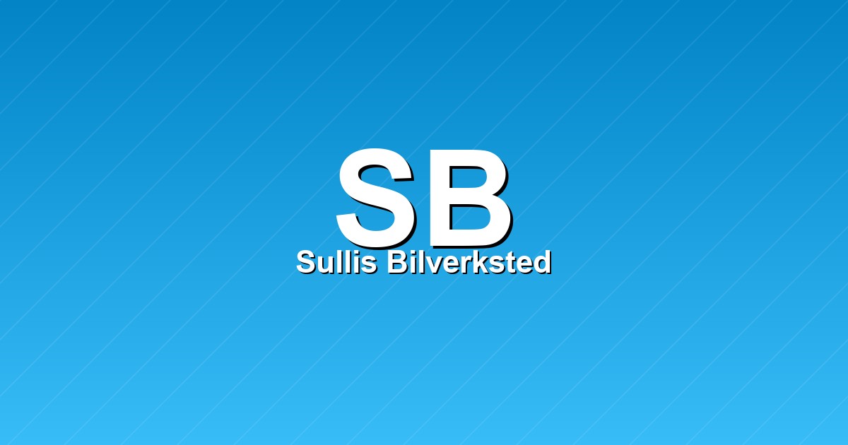 Sullis Bilverksted – bilde av verkstedet