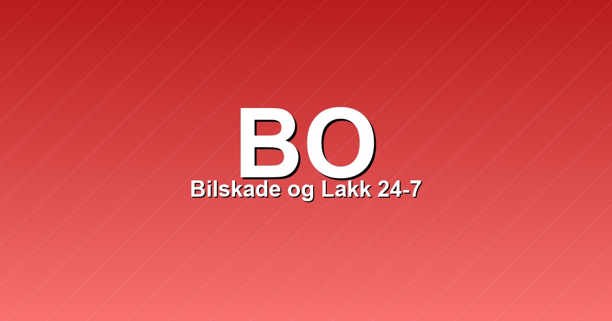 Bilskade og Lakk 24-7 – bilde av verkstedet