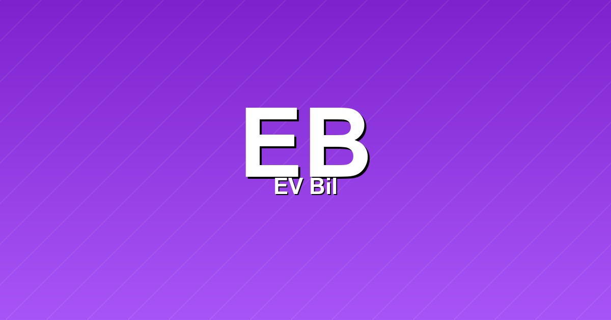 EV Bil – bilde av verkstedet