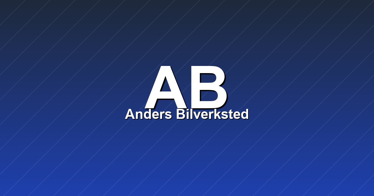 Anders Bilverksted – bilde av verkstedet