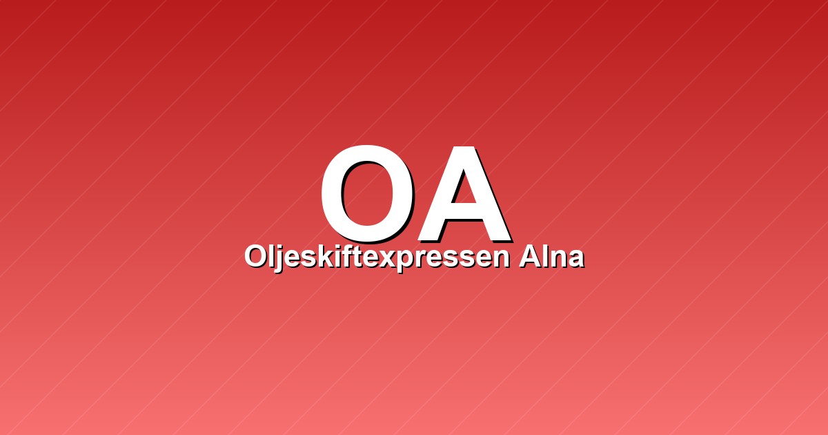 Oljeskiftexpressen Alna – bilde av verkstedet