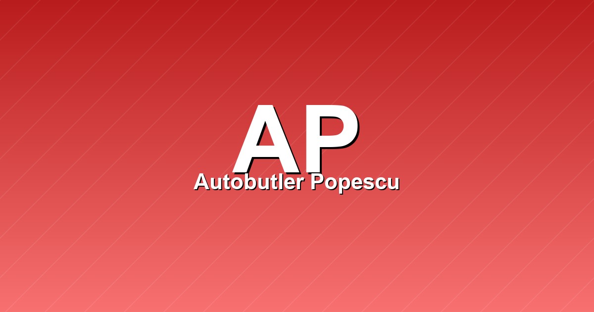 Autobutler Popescu – bilde av verkstedet
