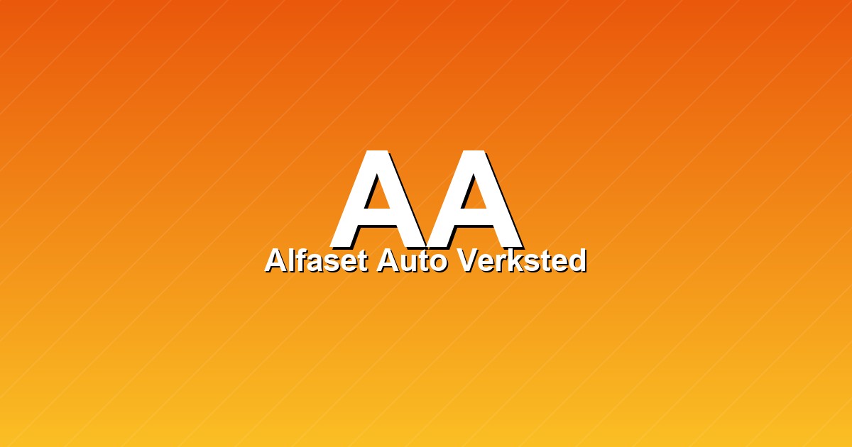 Alfaset Auto Verksted – bilde av verkstedet