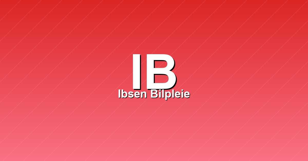 Ibsen Bilpleie – bilde av verkstedet